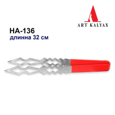 Щипцы HA-136 нержавейка+ силиконовая рукоятка 32см