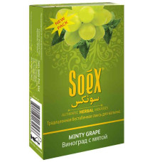 Бестабачная смесь Soex 50г - Minty Grape (Виноград с мятой)