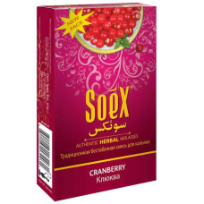 КупитьБестабачная смесь Soex 50г - Cranberry (Клюква)