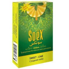 КупитьБестабачная смесь Soex 50г - Sweet Lime (Сладкий лайм)