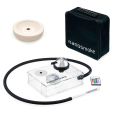 Кальян Nanosmoke Cube в сумке (с подсветкой) + глиняная чаша