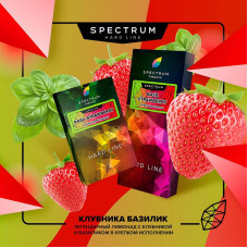 Табак Spectrum Hard Line 100г - Basil Strawberry (Клубника Базилик)