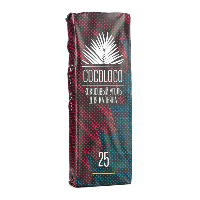 Уголь для кальяна кокосовый — Cocoloco 12 шт 25мм