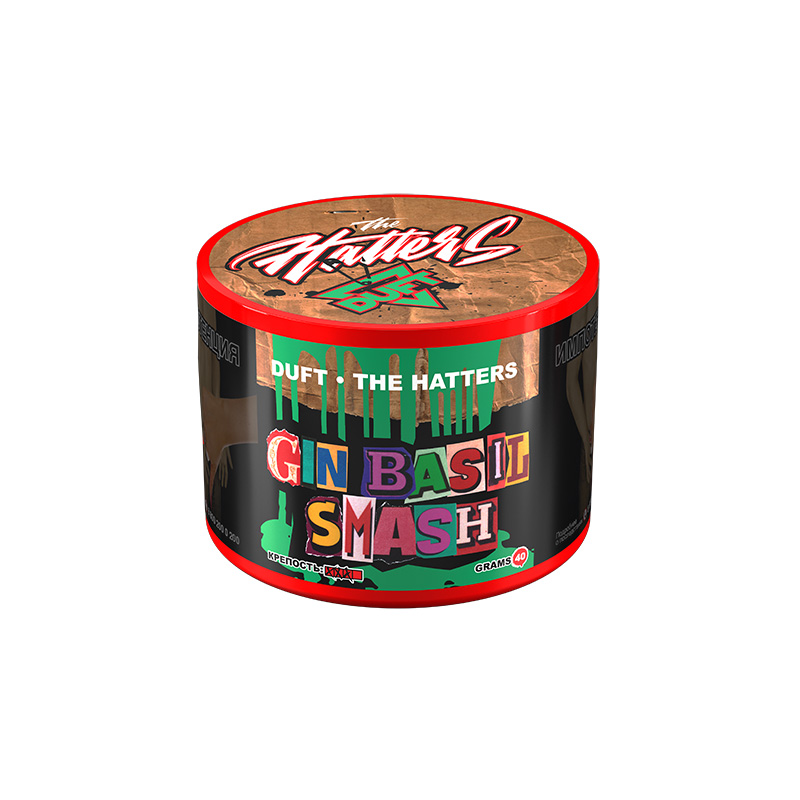 Табак Duft The Hatters 40г - Gin Basil Smash (Джин Лимон Базилик Можжевельник)